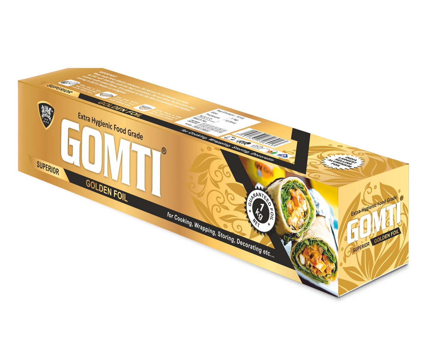 Gomti Foils 1Kg NET Golden Foil