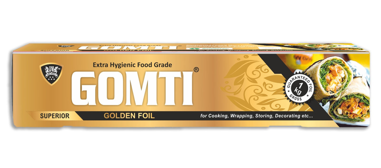 Gomti Foils 1Kg Gross Golden Foil