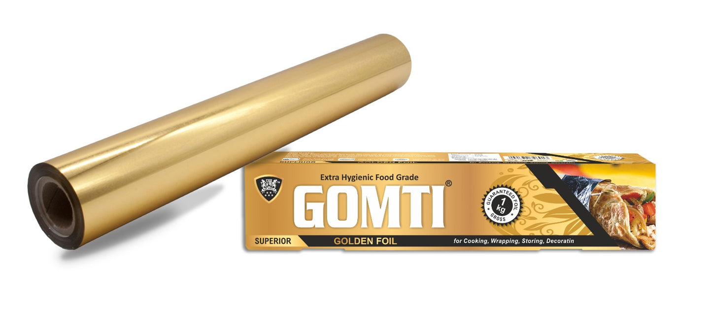 Gomti Foils 1Kg Gross Golden Foil