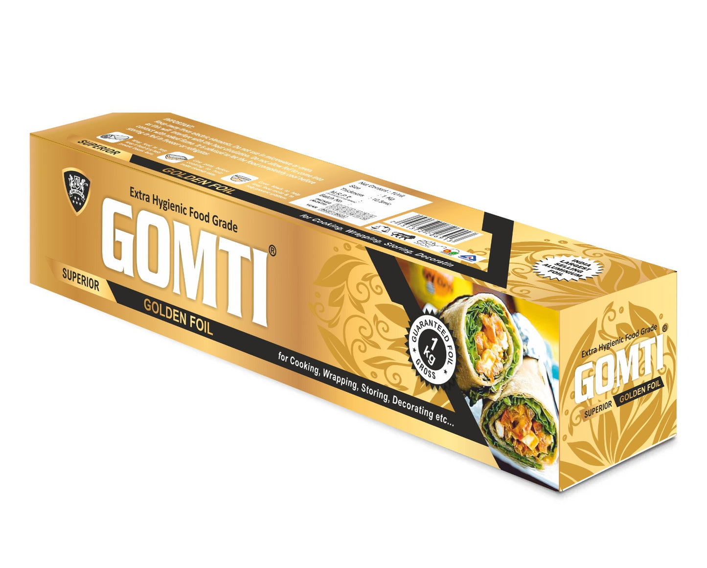 Gomti Foils 1Kg Gross Golden Foil